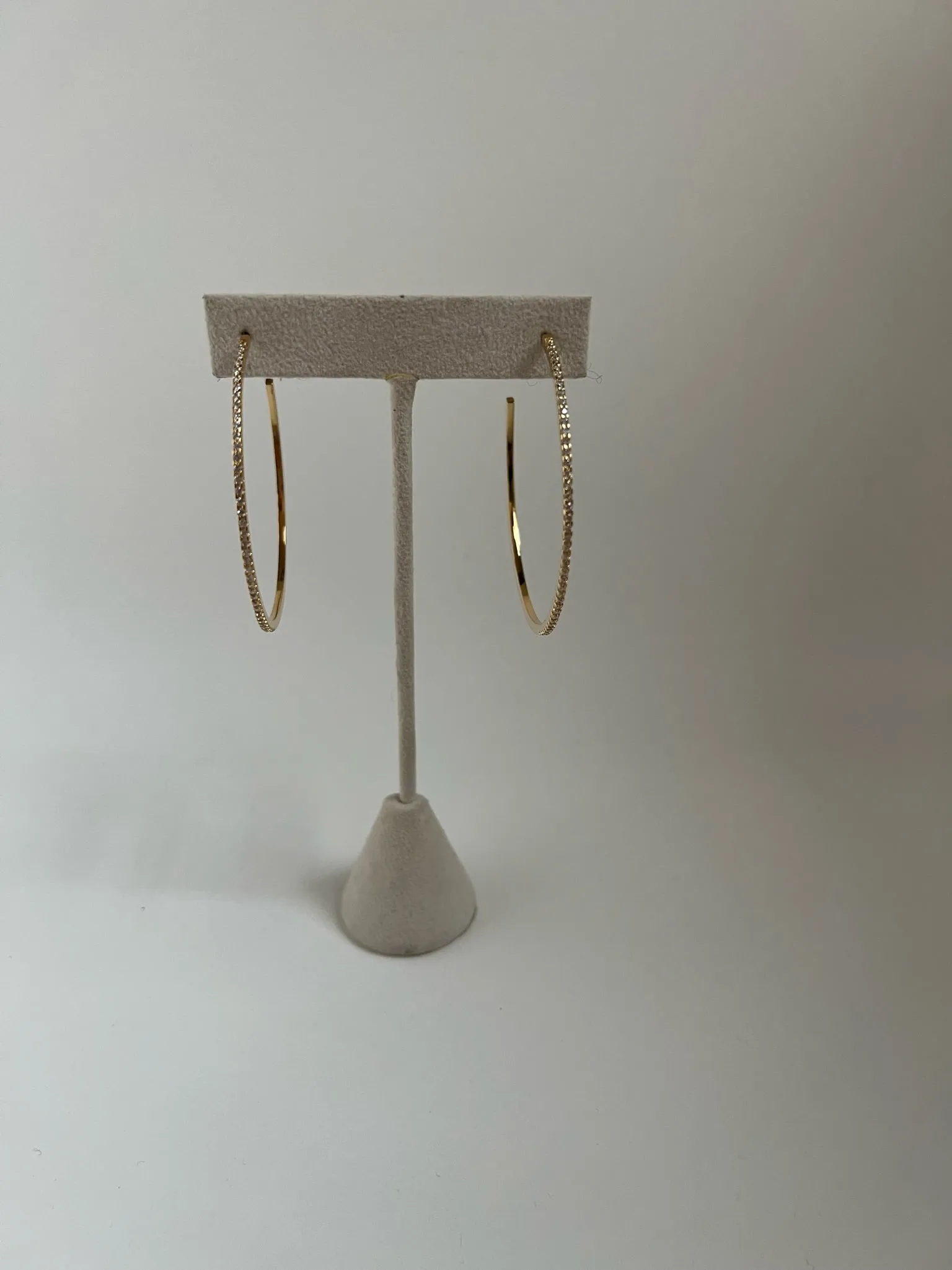 14k Gold Dipped Hoops XL soft drama
