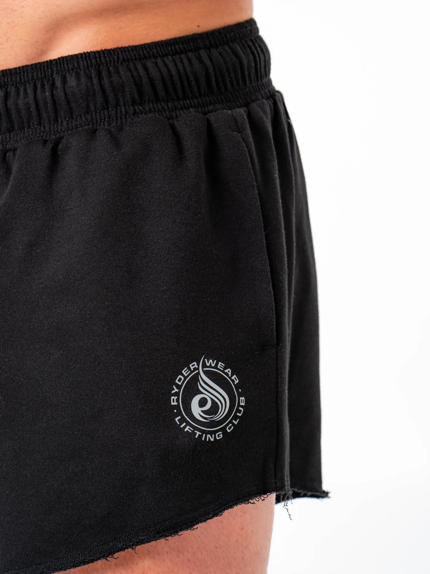 3" Fleece Shorts - Black gym shorts style