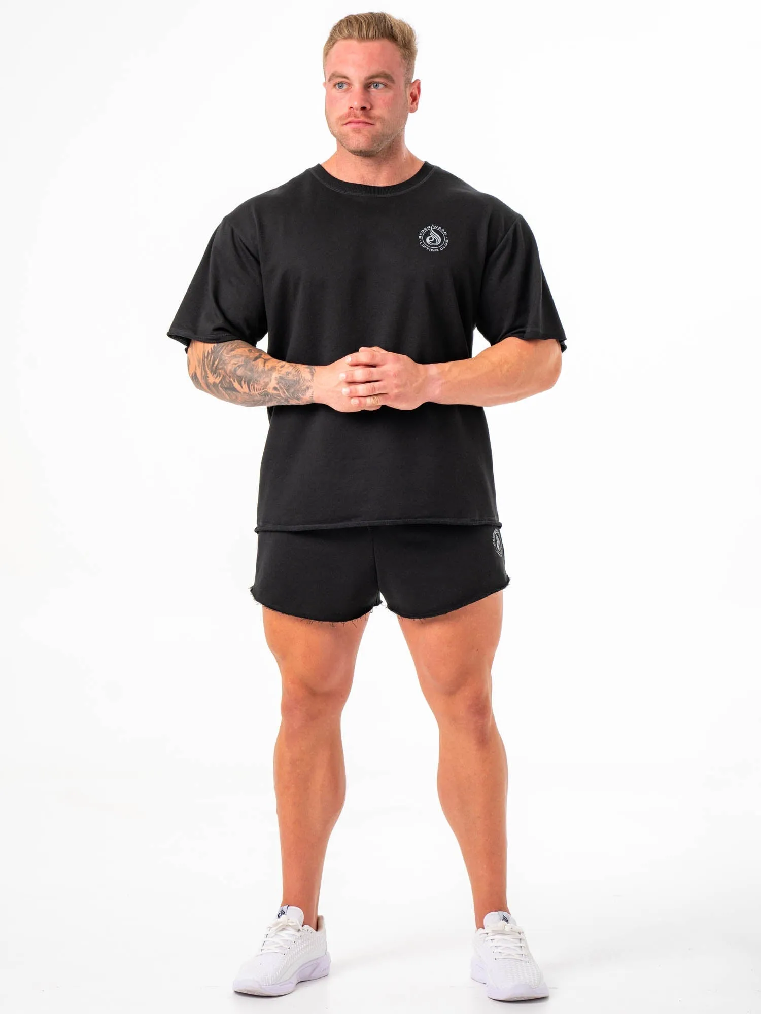 3" Fleece Shorts - Black stretch fabric