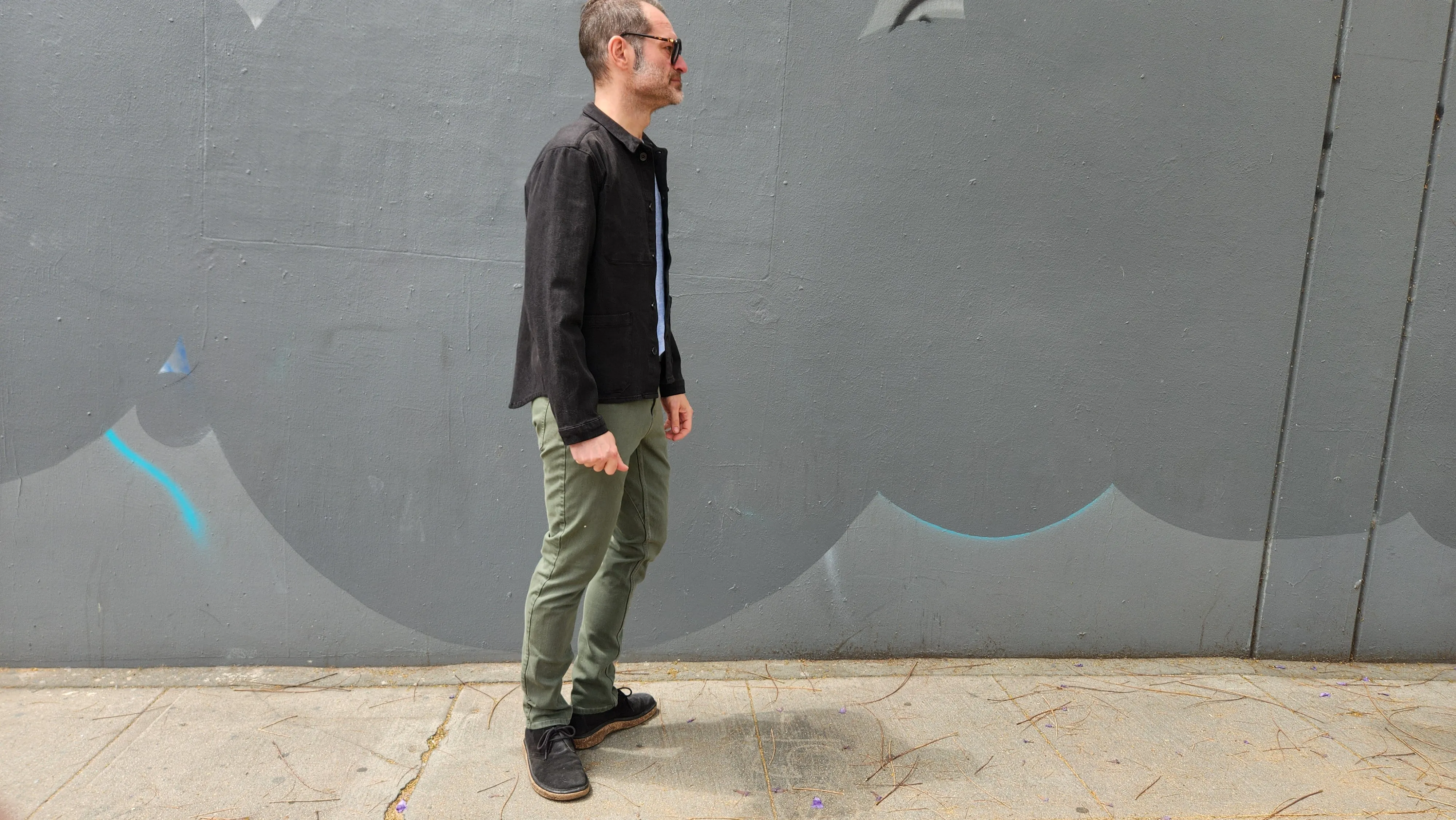 4-way stretch ARMY GREEN overdye CORDURA skinny jeans modern fit