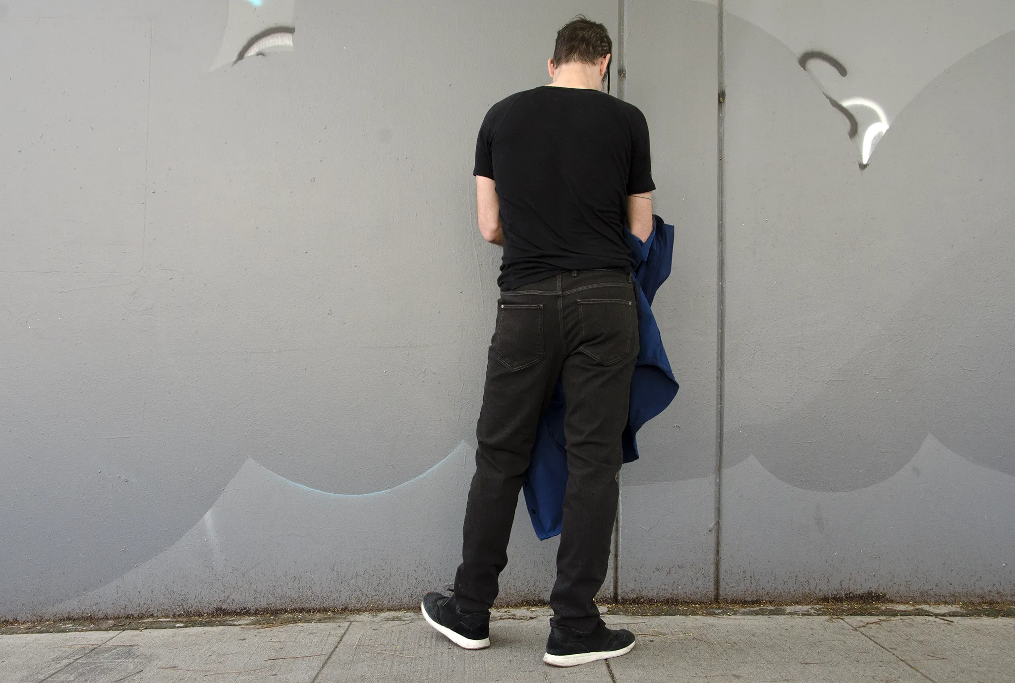 4-way stretch BLACK overdye CORDURA skinny jeans rugged look