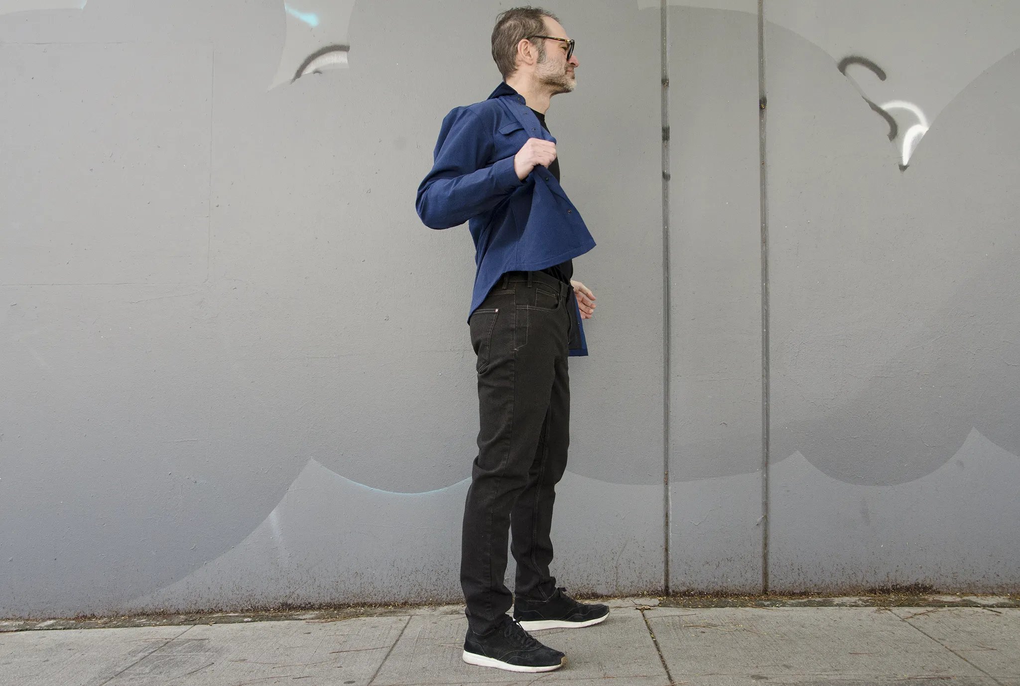 4-way stretch BLACK overdye CORDURA skinny jeans casual layering