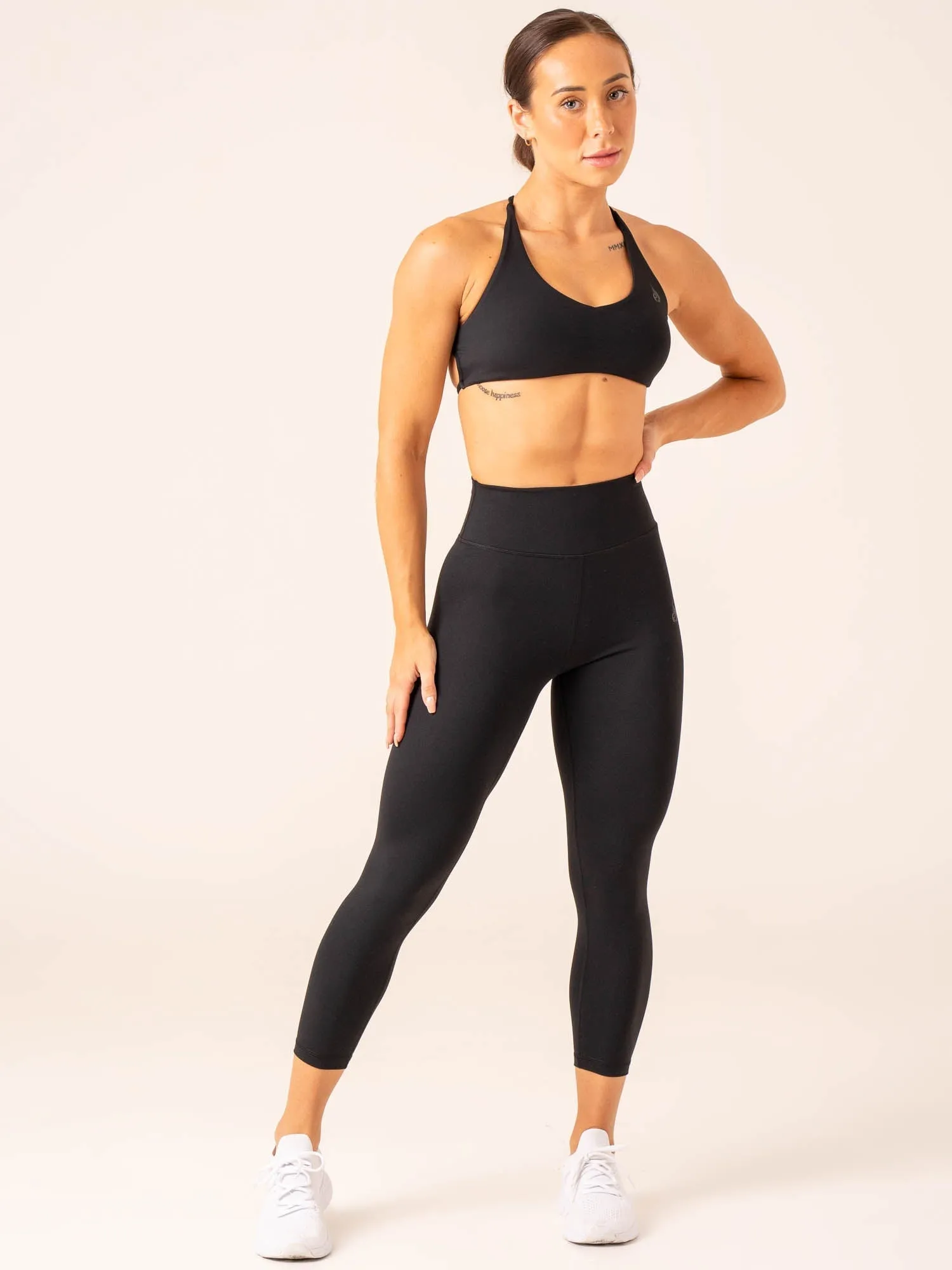 7/8 High Waisted Leggings - Black Fitness gear