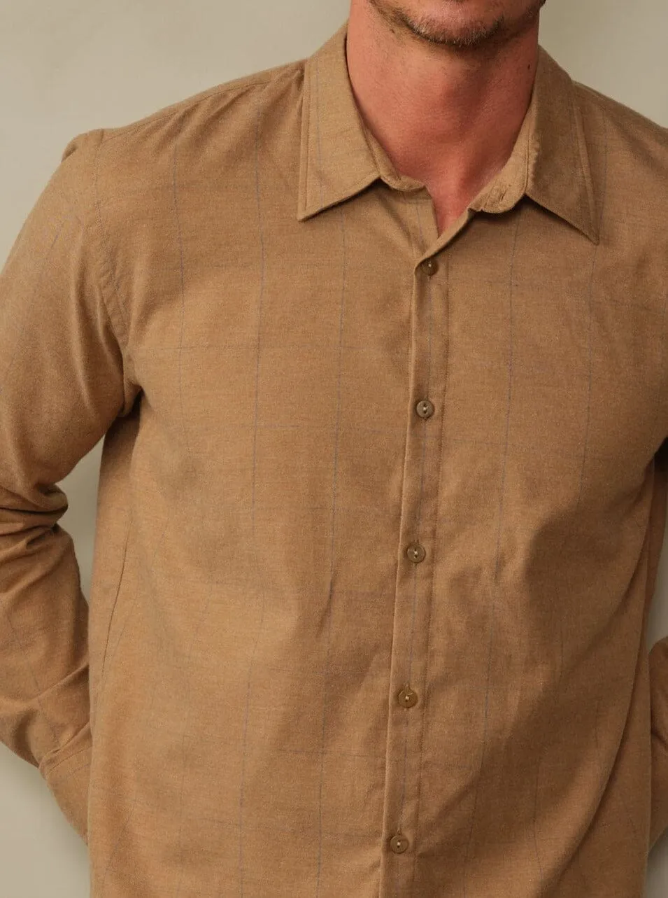 Accord Cashmere Flannel Shirt - Final Sale Fashion element