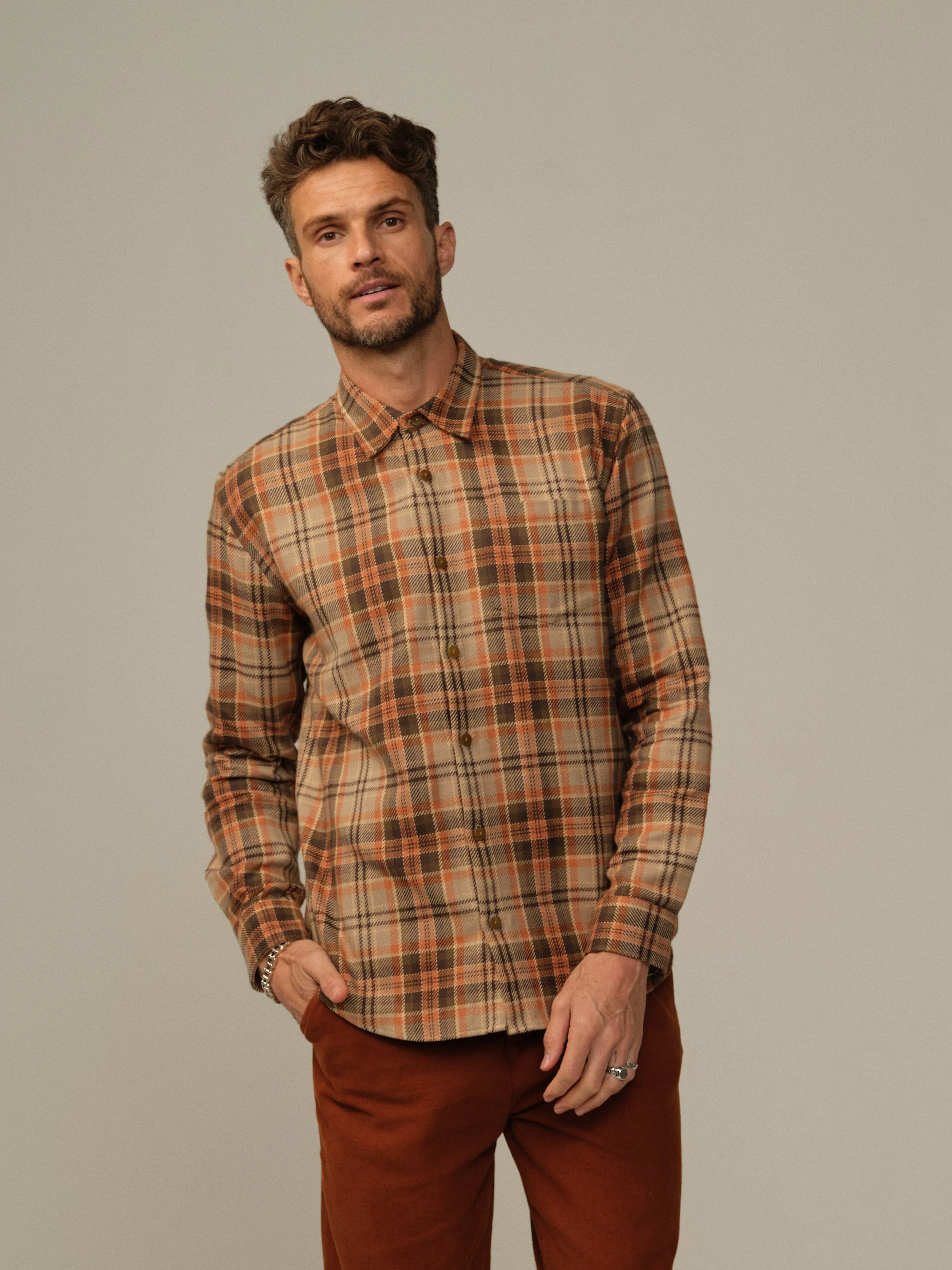Accord Organic Cotton Dobby Flannel Shirt - Final Sale Dynamic design