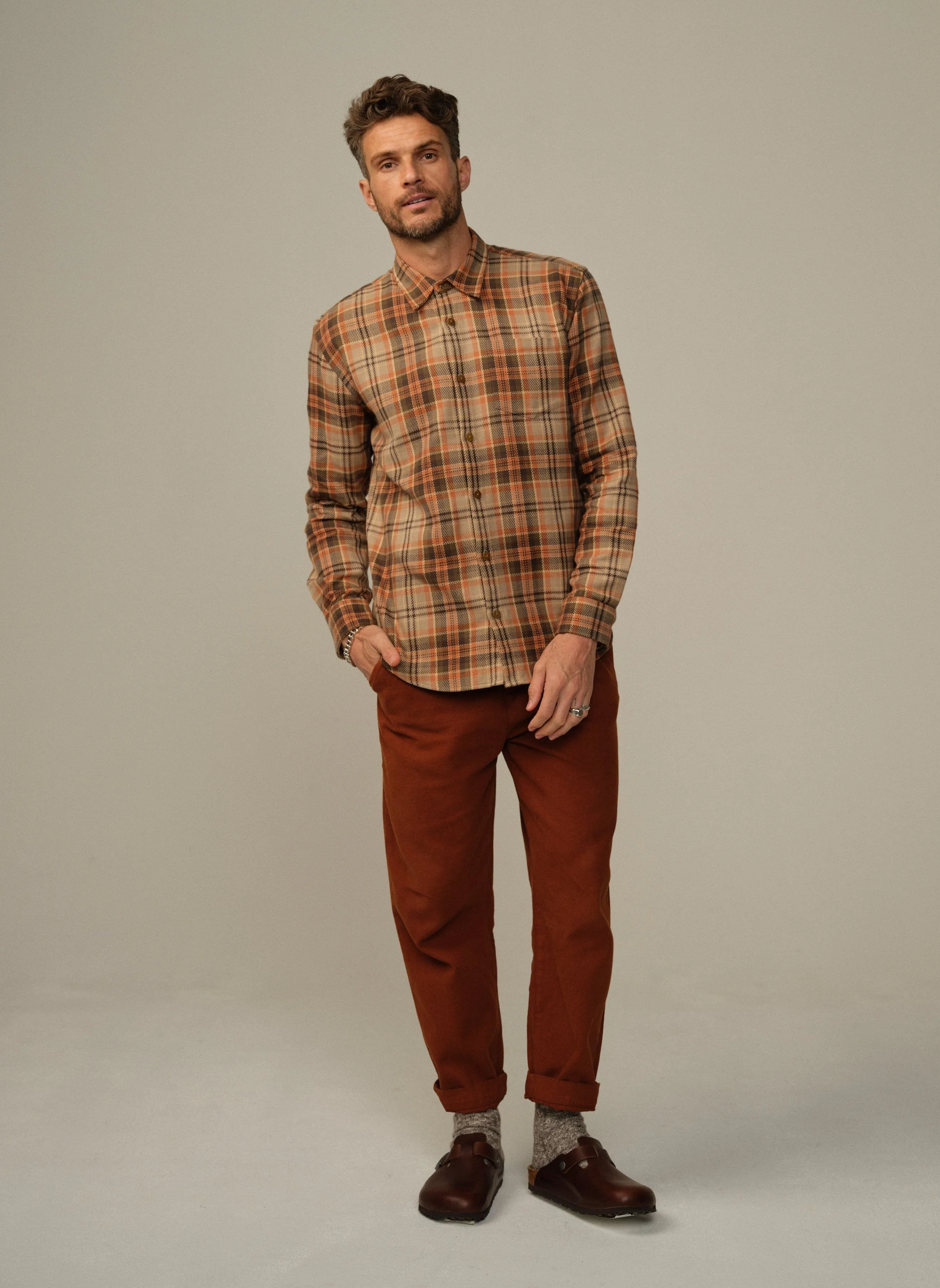 Accord Organic Cotton Dobby Flannel Shirt - Final Sale International brand