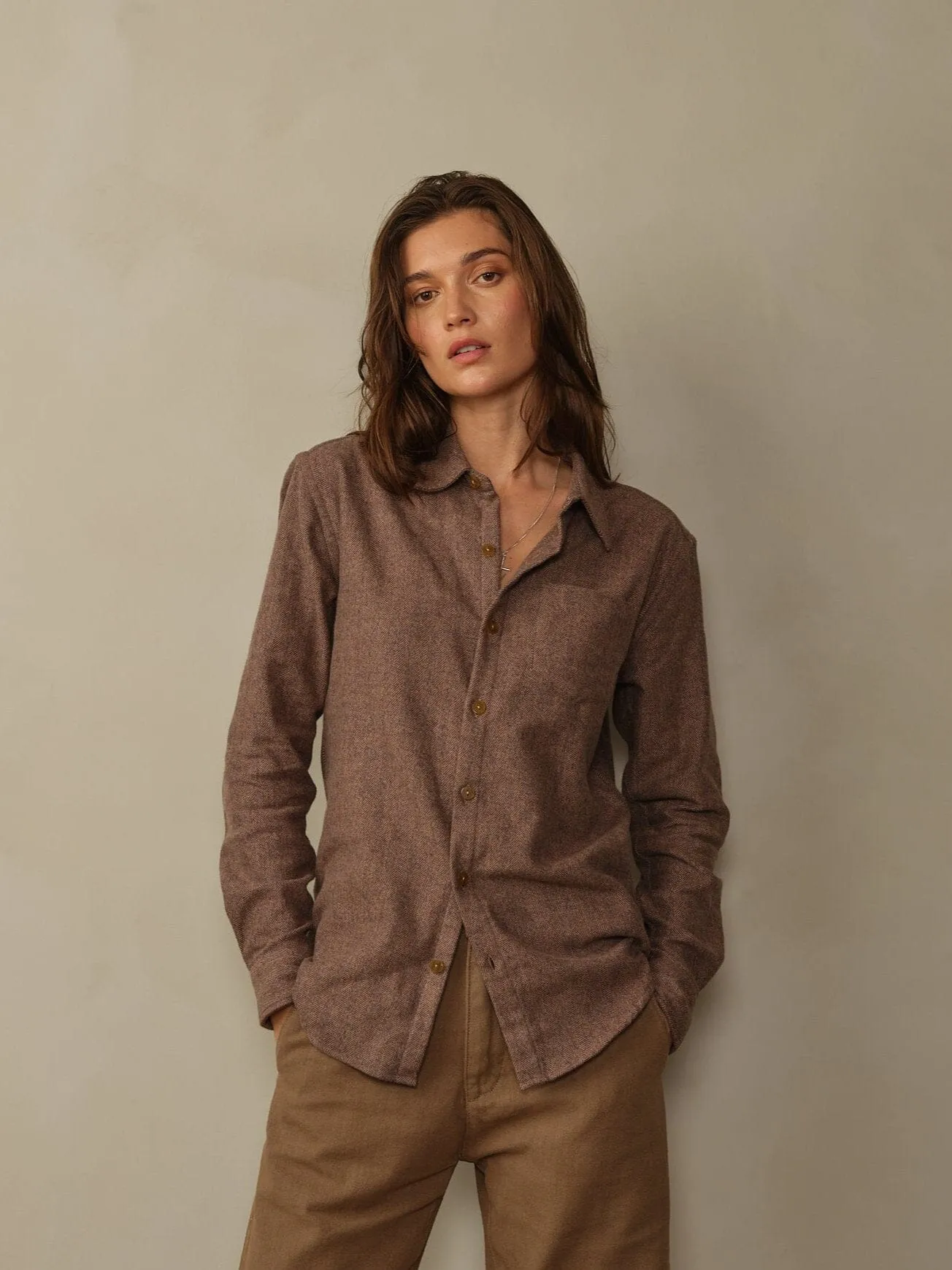 Accord Organic Cotton Flannel Shirt - Final Sale Couple matching