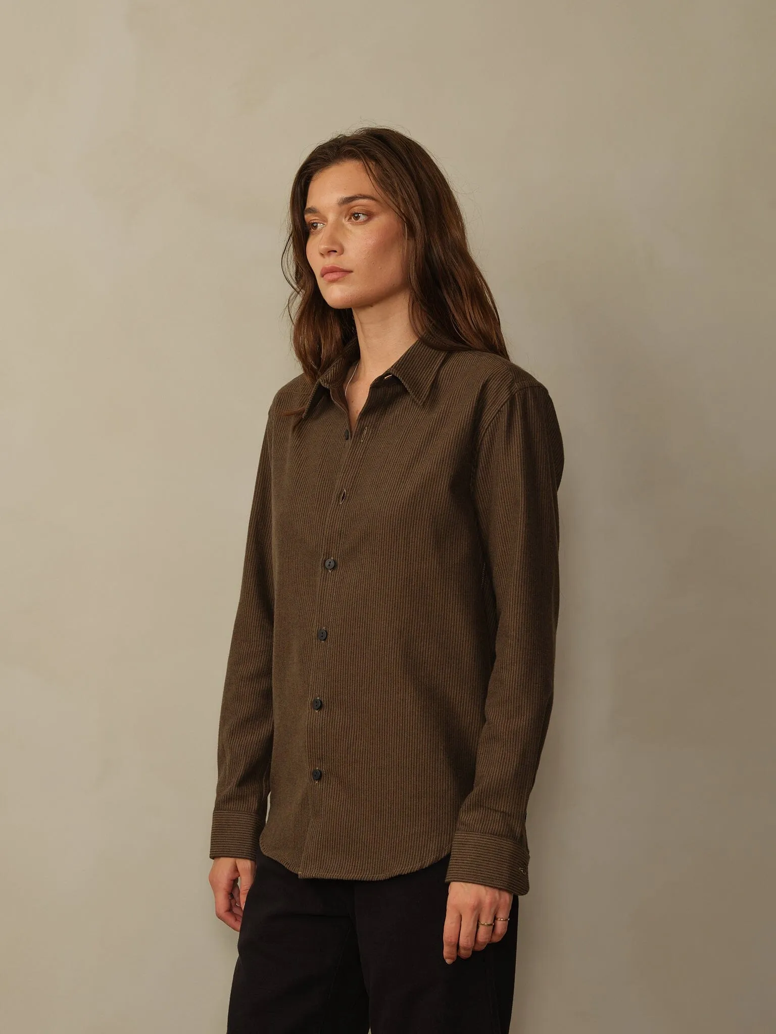 Accord Organic Cotton Striped Flannel Shirt - Final Sale Quick dry