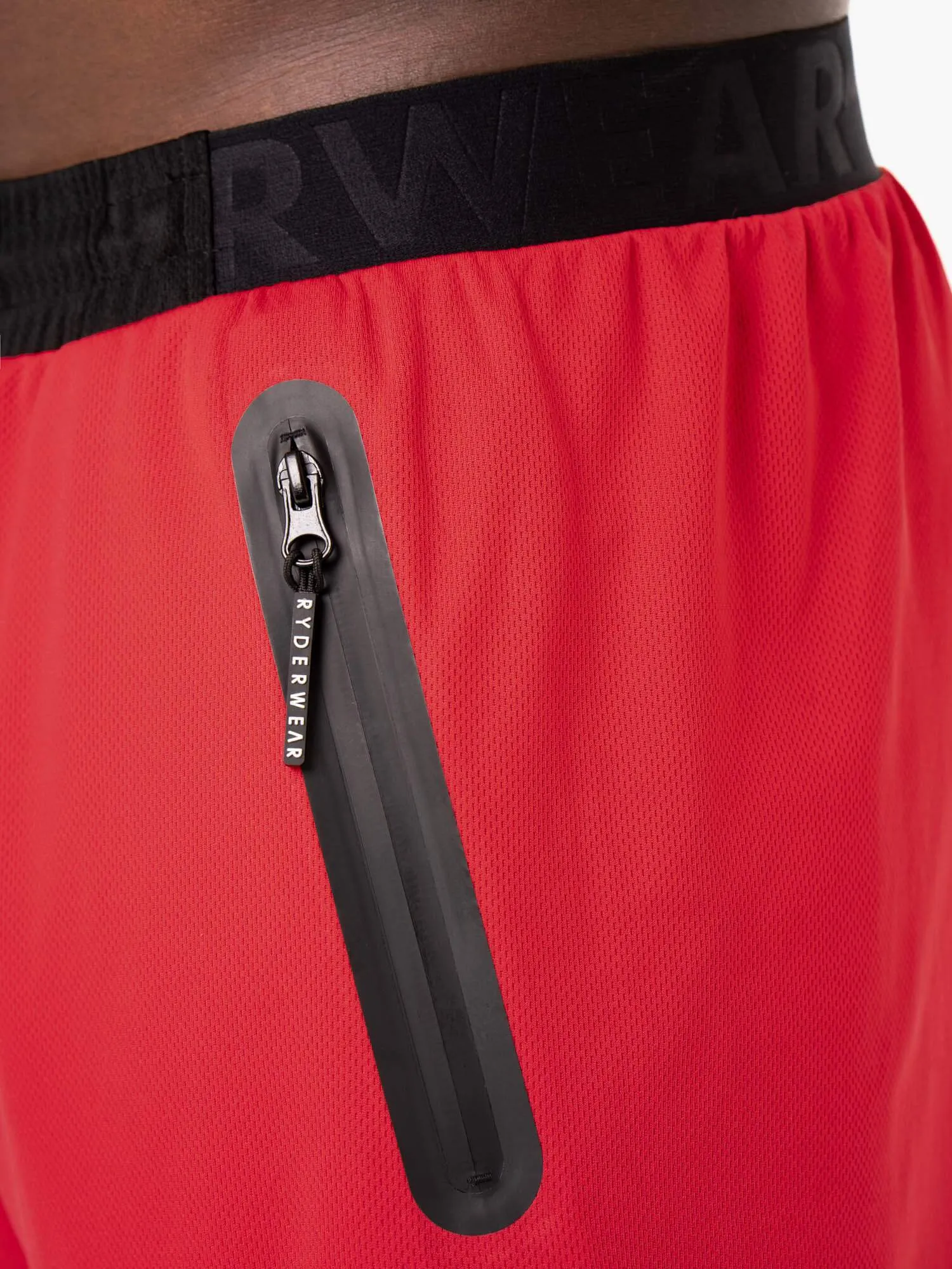 Action Mesh Short - Red fitness motivation