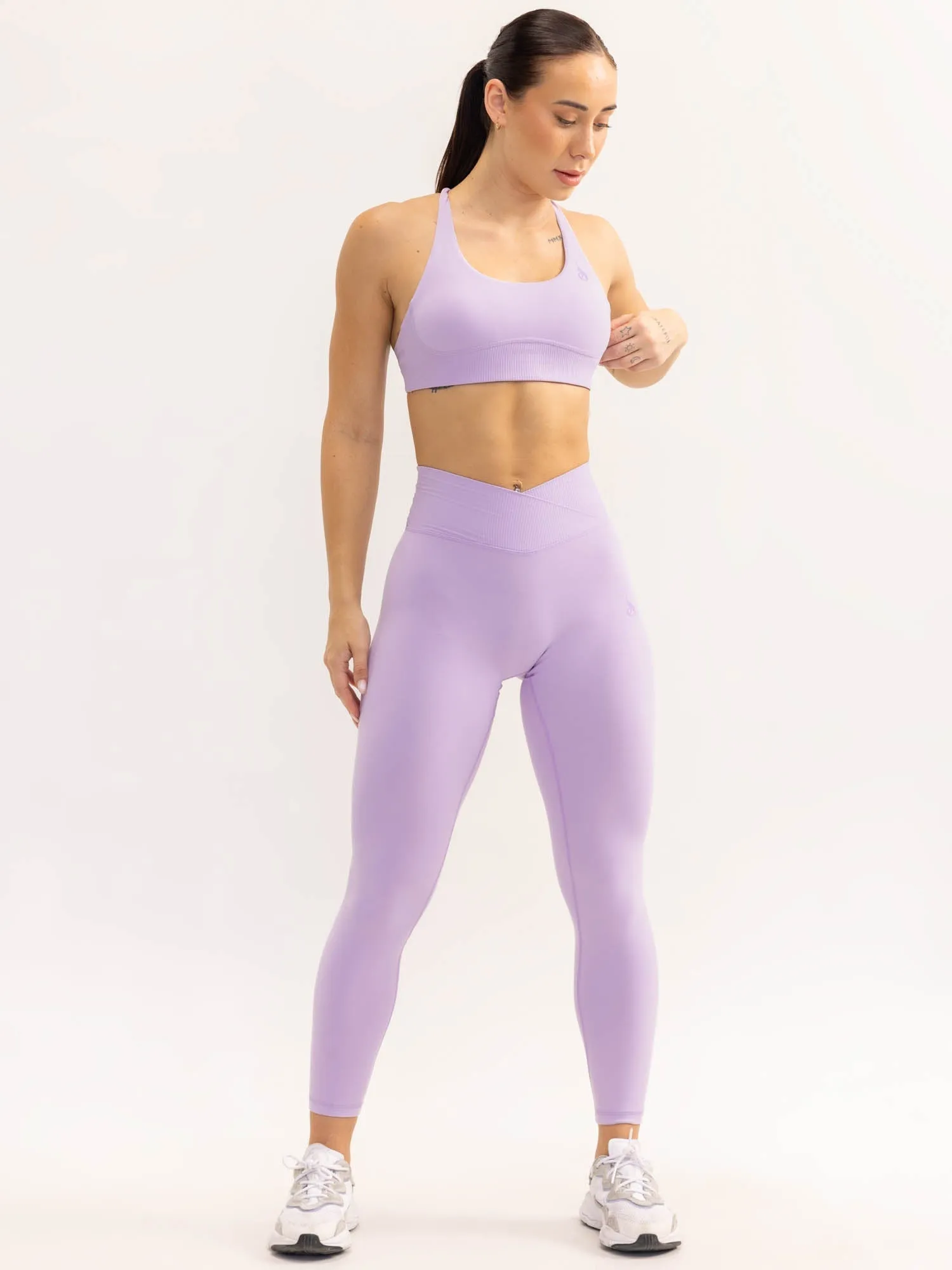 Activate Scoop Neck Sports Bra - Lavender Multi Occasion