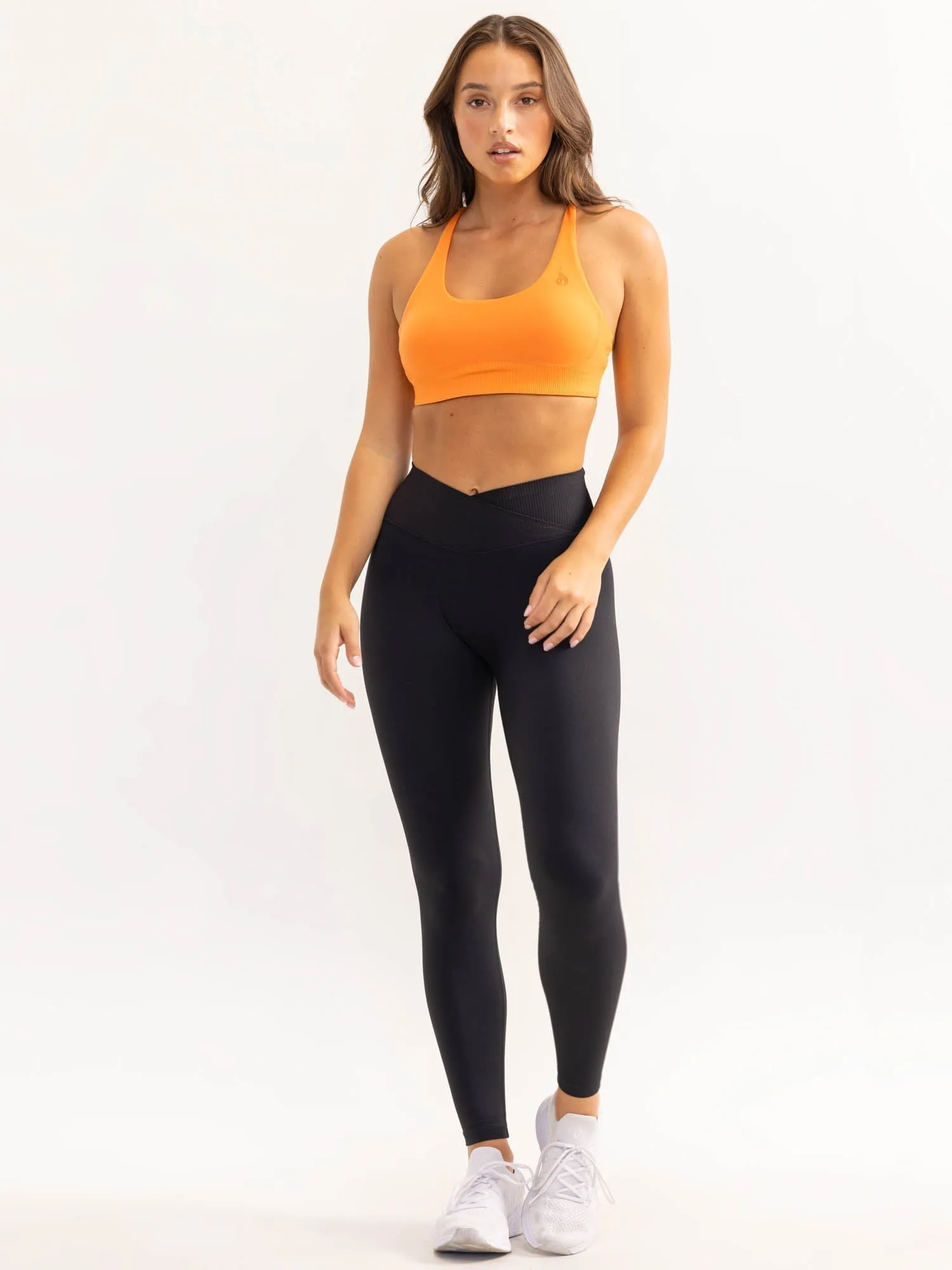 Activate Scoop Neck Sports Bra - Tangerine Stay In Place