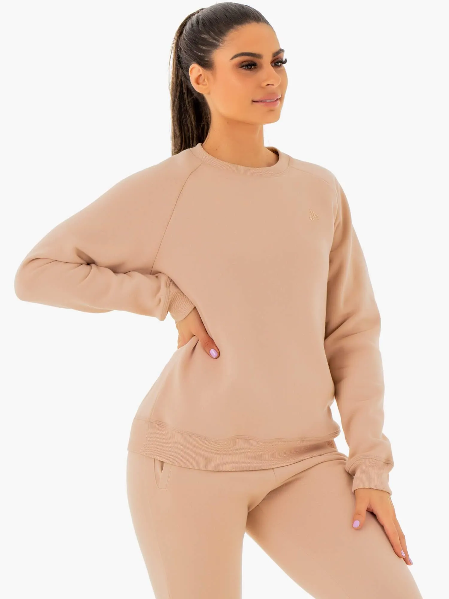 Adapt Boyfriend Sweater - Nude Easy Layers