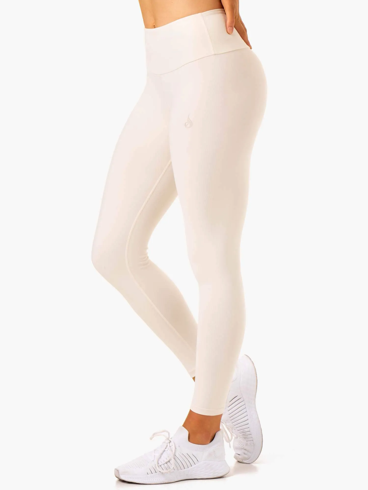 Adapt High Waisted Scrunch Leggings - Ivory Performance stretch