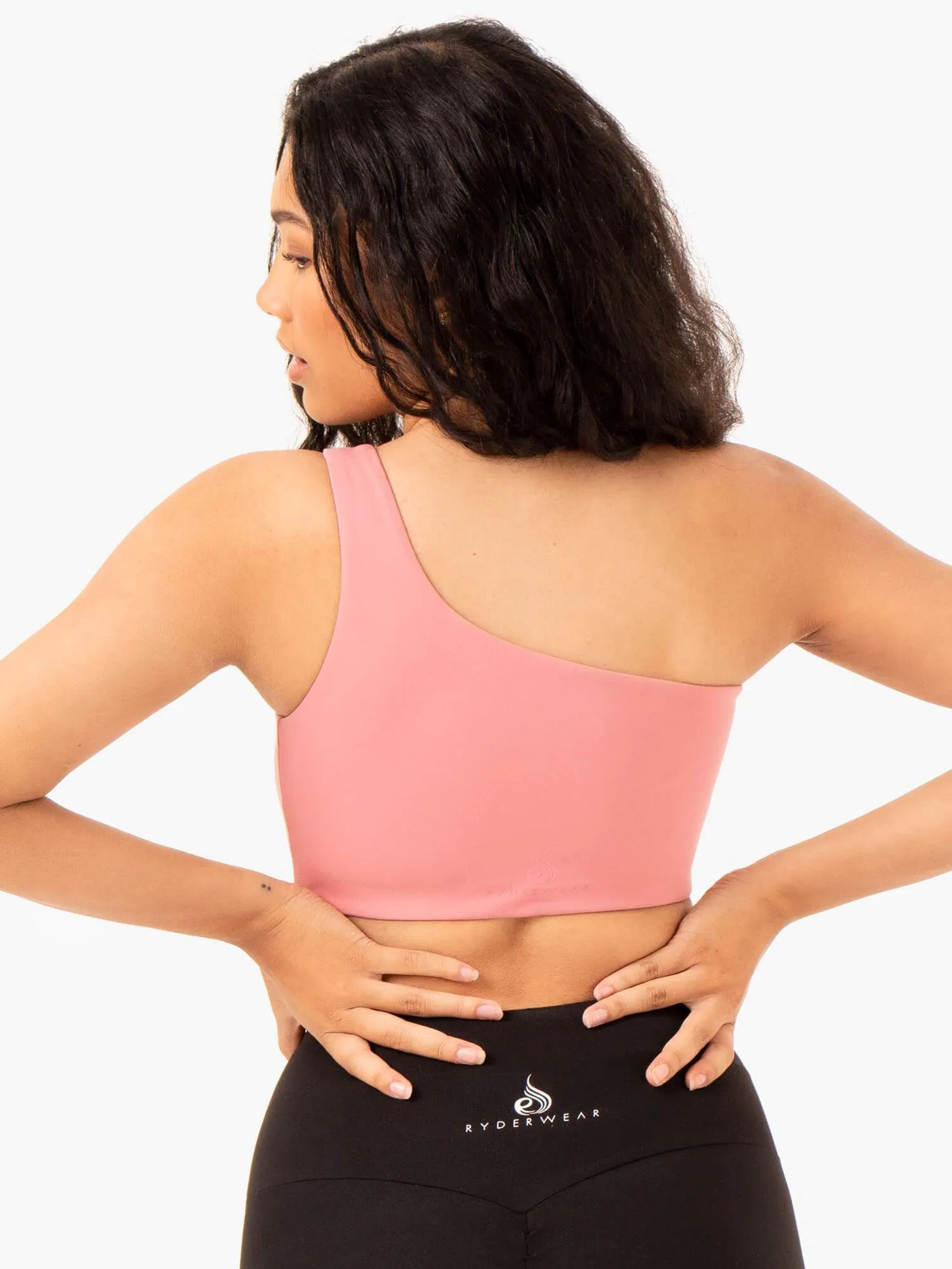 Adapt One Shoulder Sports Bra - Blush Pink Multi Function