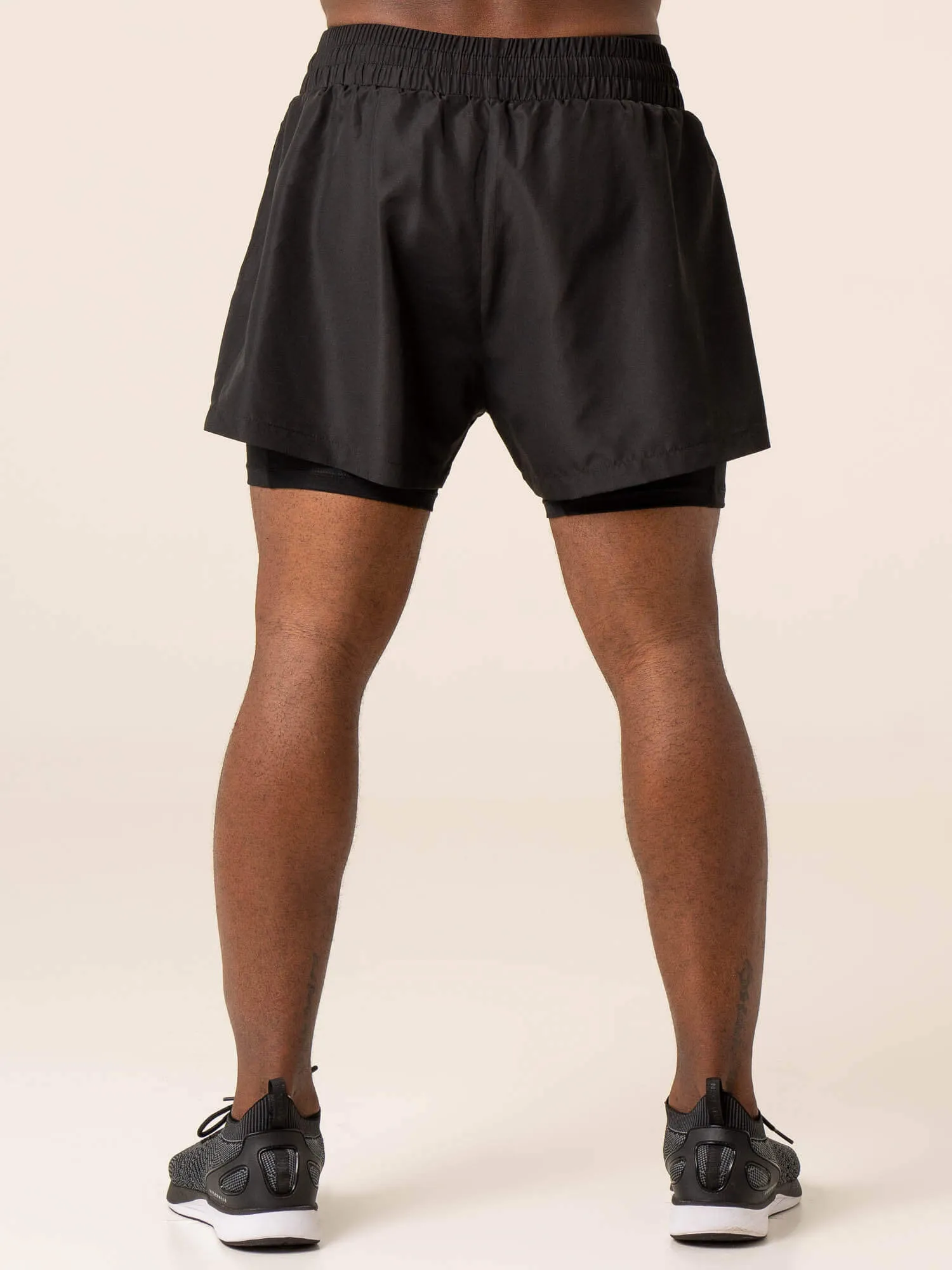Advance 2 In 1 Training Short - Black adjustable fit