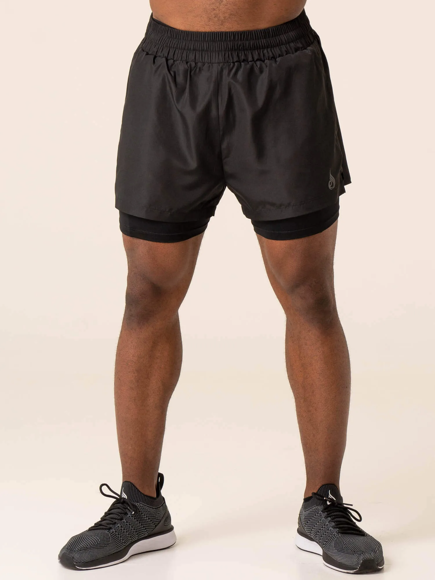 Advance 2 In 1 Training Short - Black fitness trends