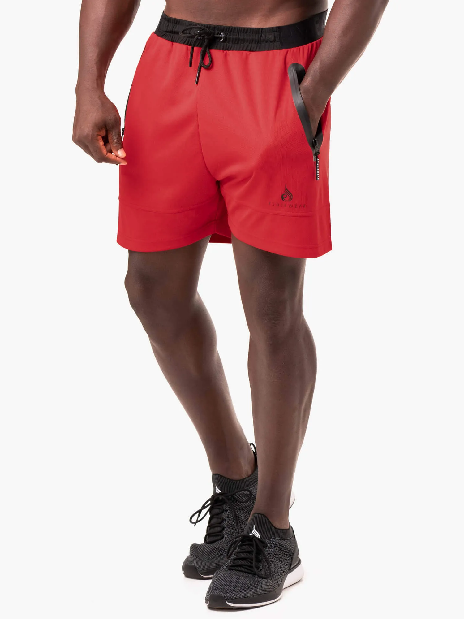 Advance Mesh Short - Red energy flow