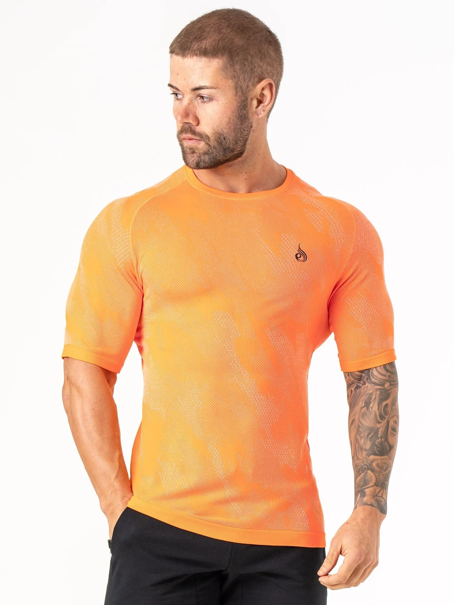 Aero Core Seamless T-Shirt - Orange festival gear