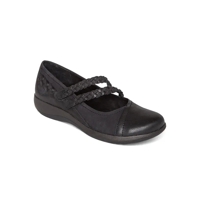 Aetrex Womens Annie Mary Jane Black sleepy days