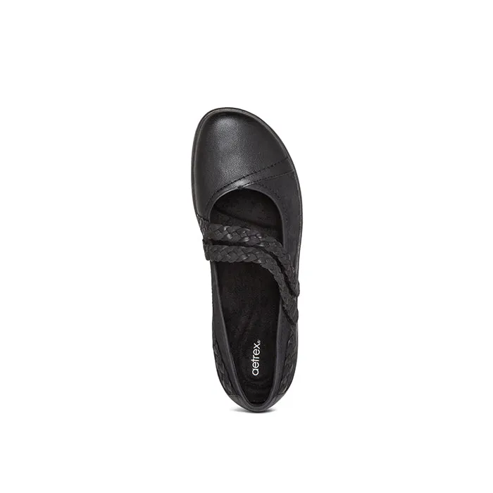 Aetrex Womens Annie Mary Jane Black outdoor ease