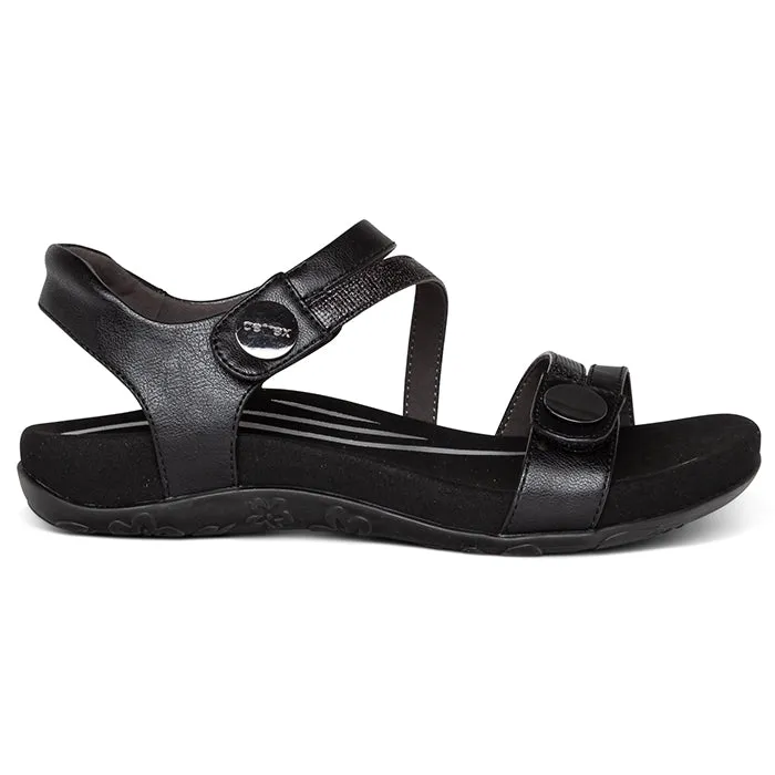 Aetrex Women's Jess Black Resort Feel