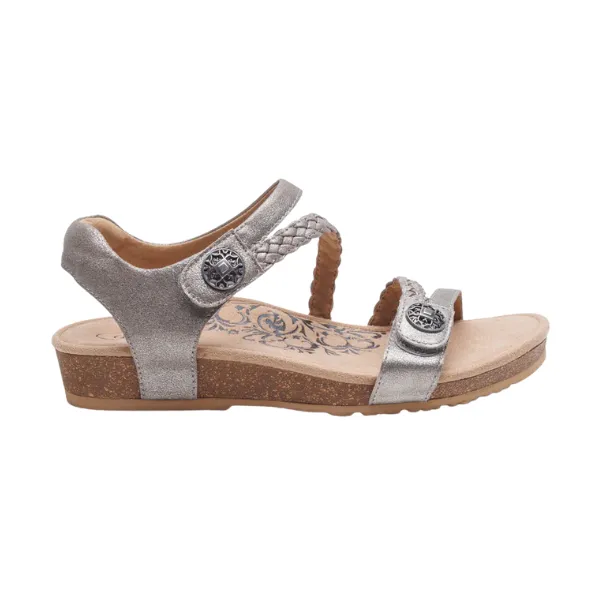 Aetrex Women's Jillian Brushed-Silver Nature Lover