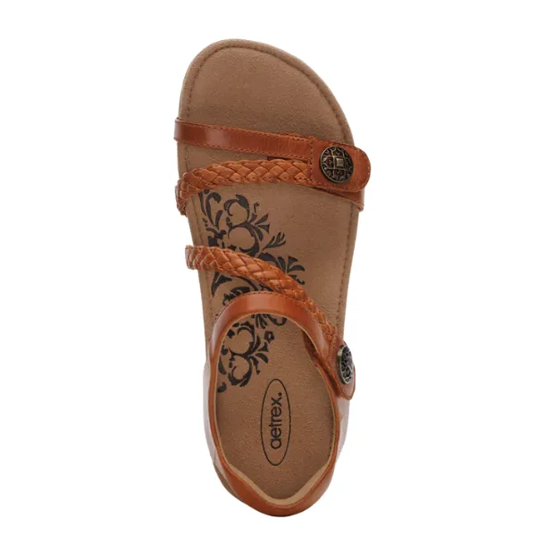 Aetrex Women's Jillian Cognac smooth ride