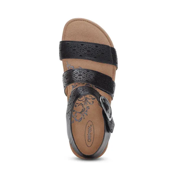 Aetrex Women's Lilly Cutout Black no pressure
