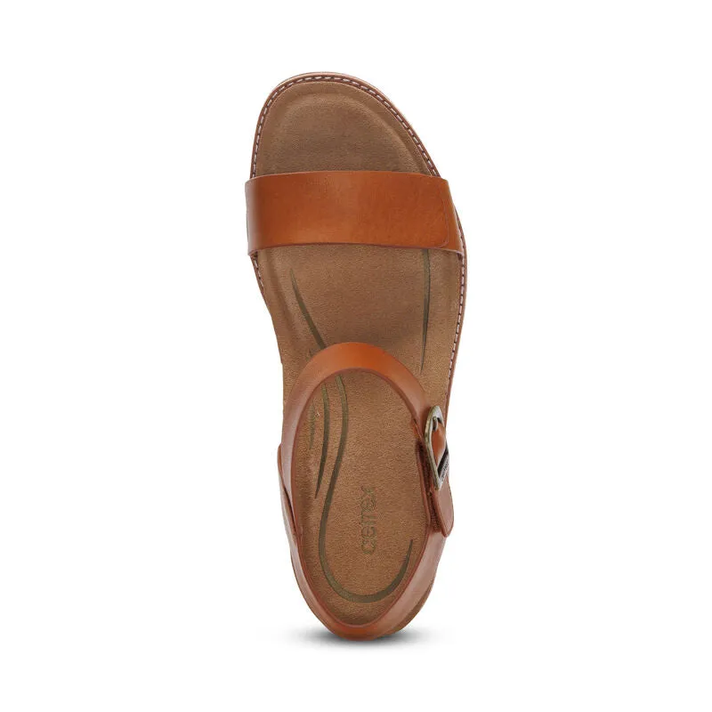 Aetrex Women's Mae Cognac Pool Ease