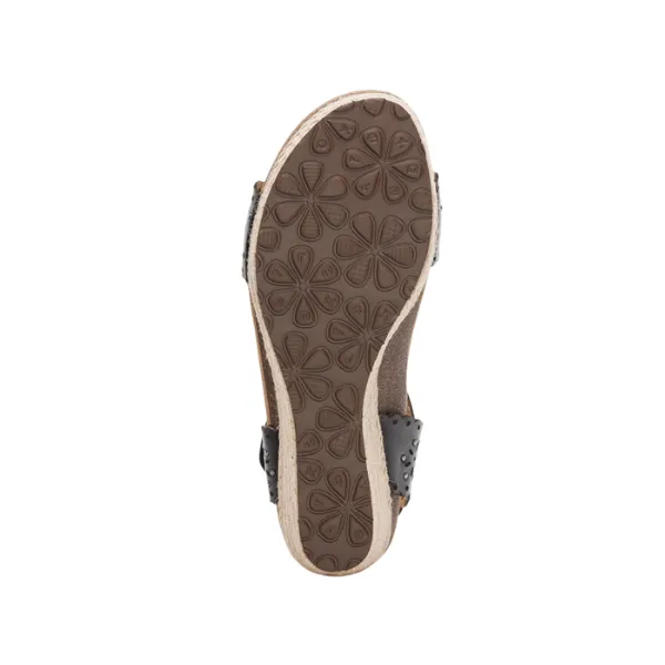 Aetrex Women's Sydney Black Cutout heritage feel
