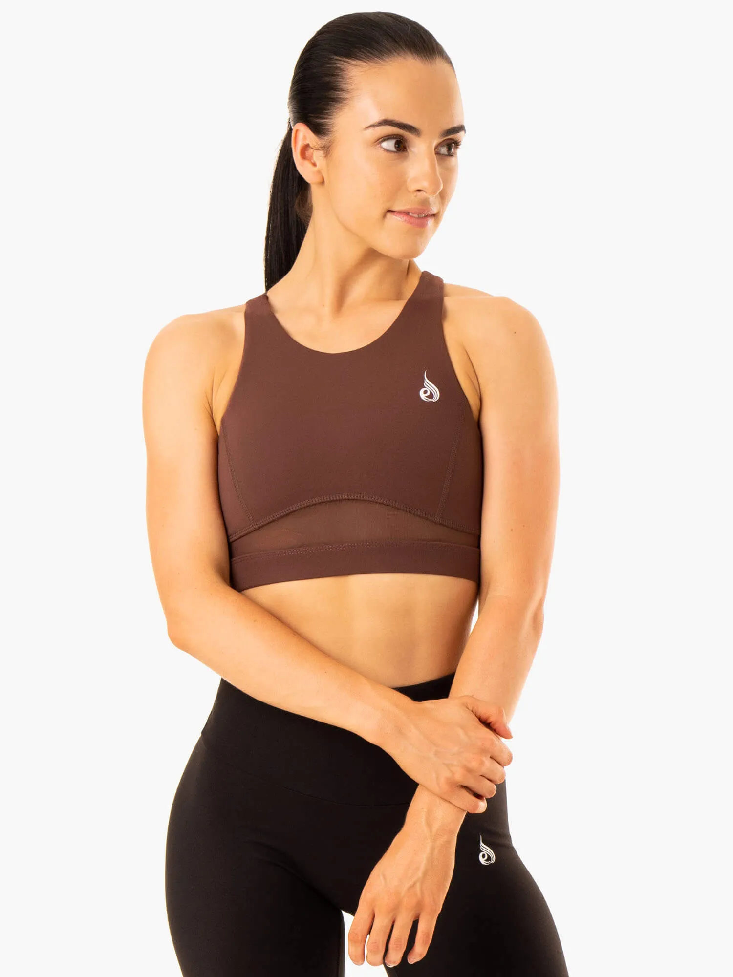 Amazon Mesh Sports Bra - Chocolate Soft Touch