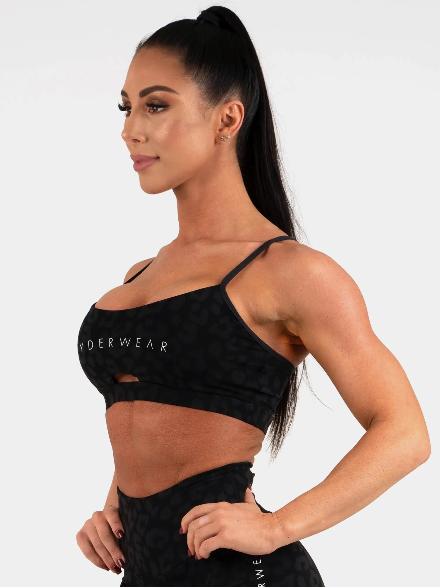 Animal Sports Bra - Leopard Black Stable Coverage