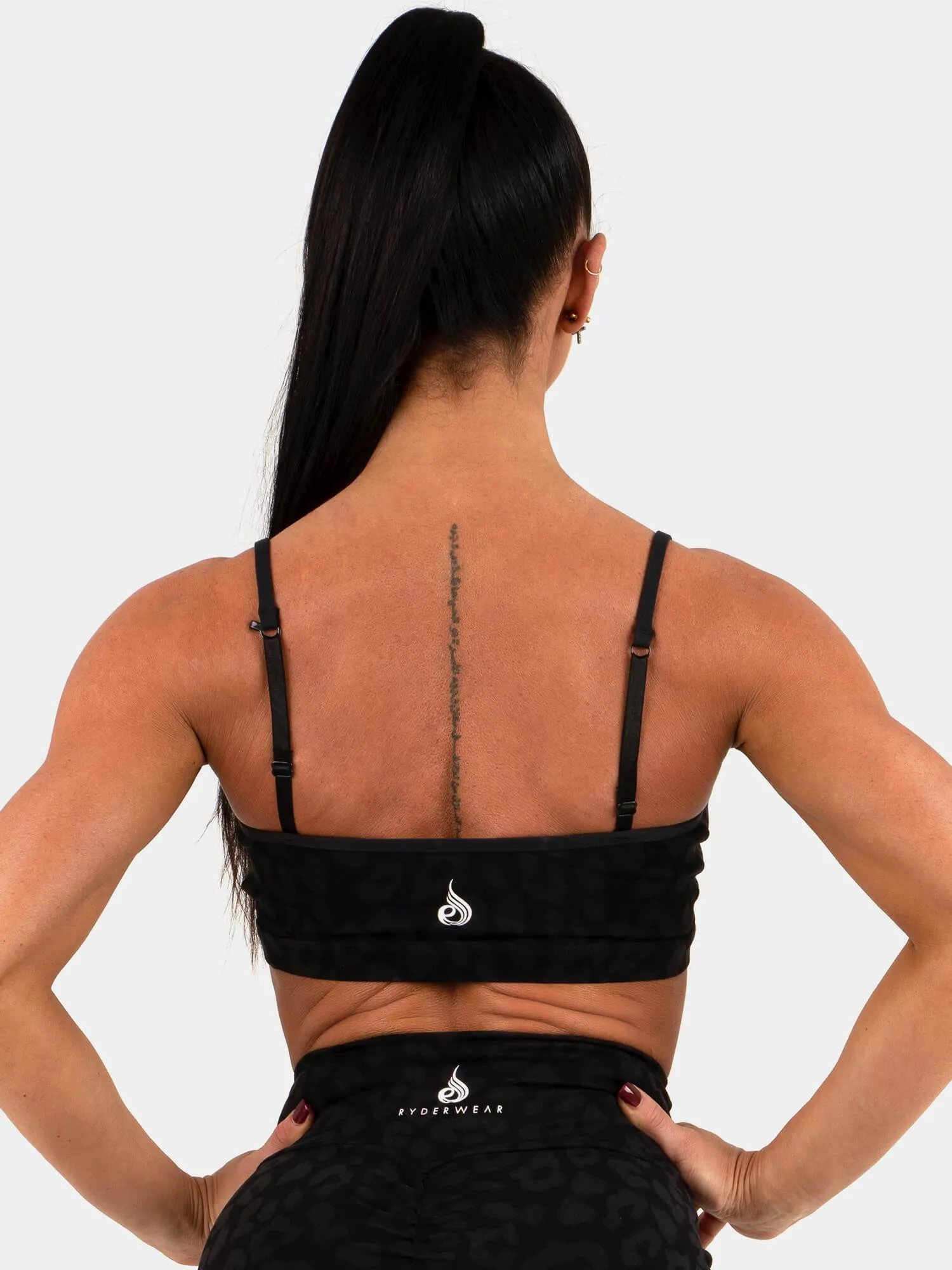 Animal Sports Bra - Leopard Black Sporty Look