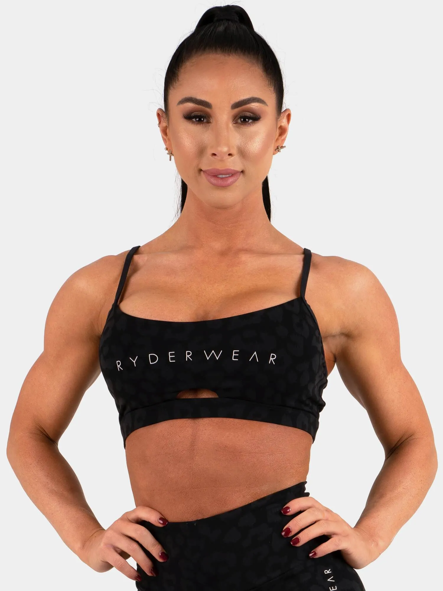 Animal Sports Bra - Leopard Black Extra Protection
