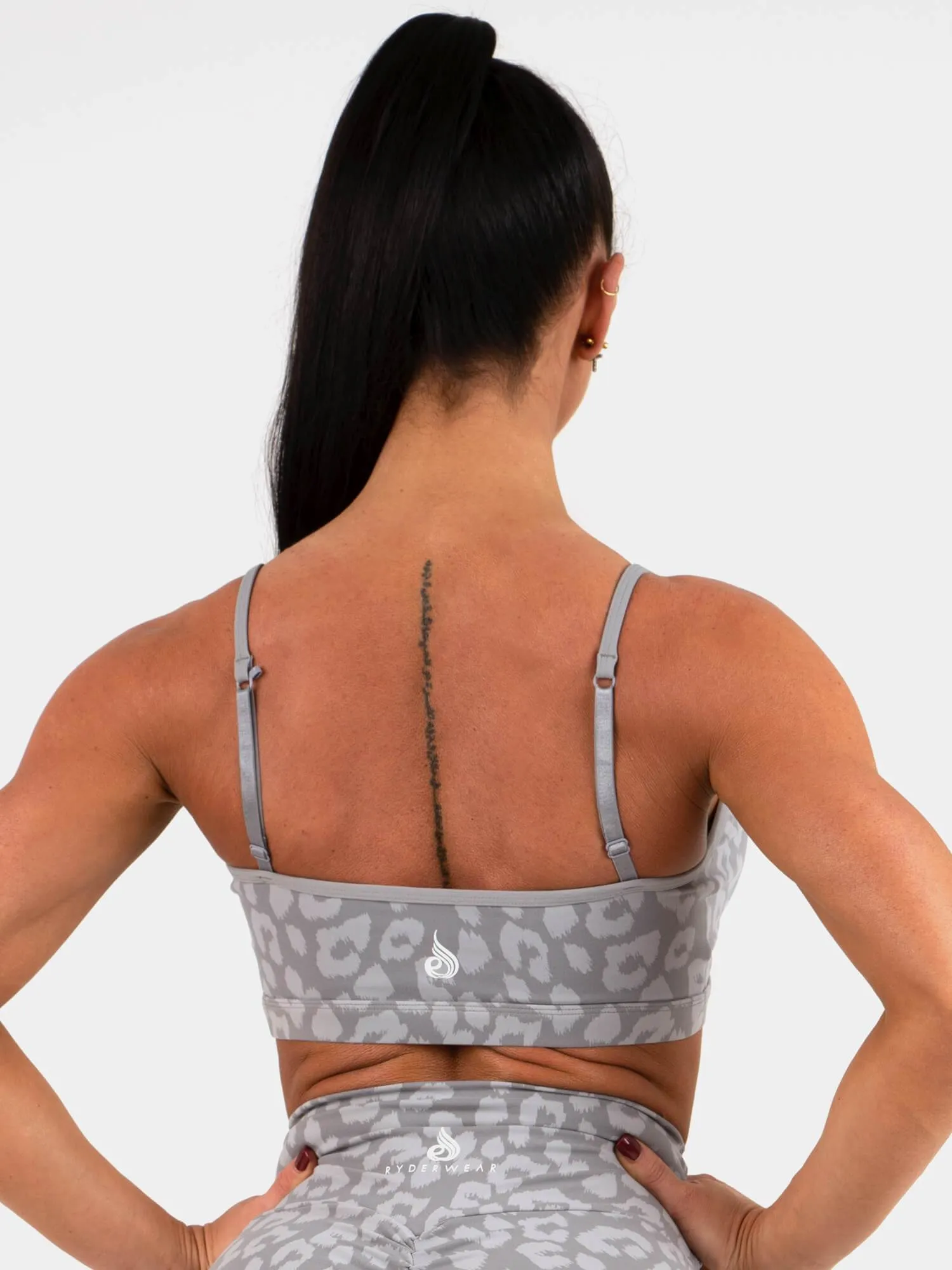 Animal Sports Bra - Leopard Grey Performance Wear