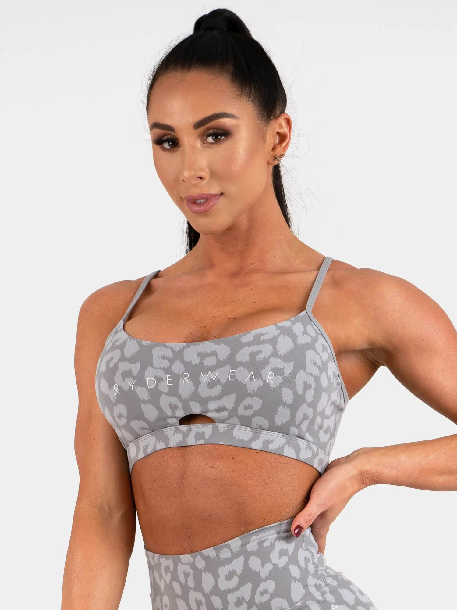 Animal Sports Bra - Leopard Grey Light Comfort
