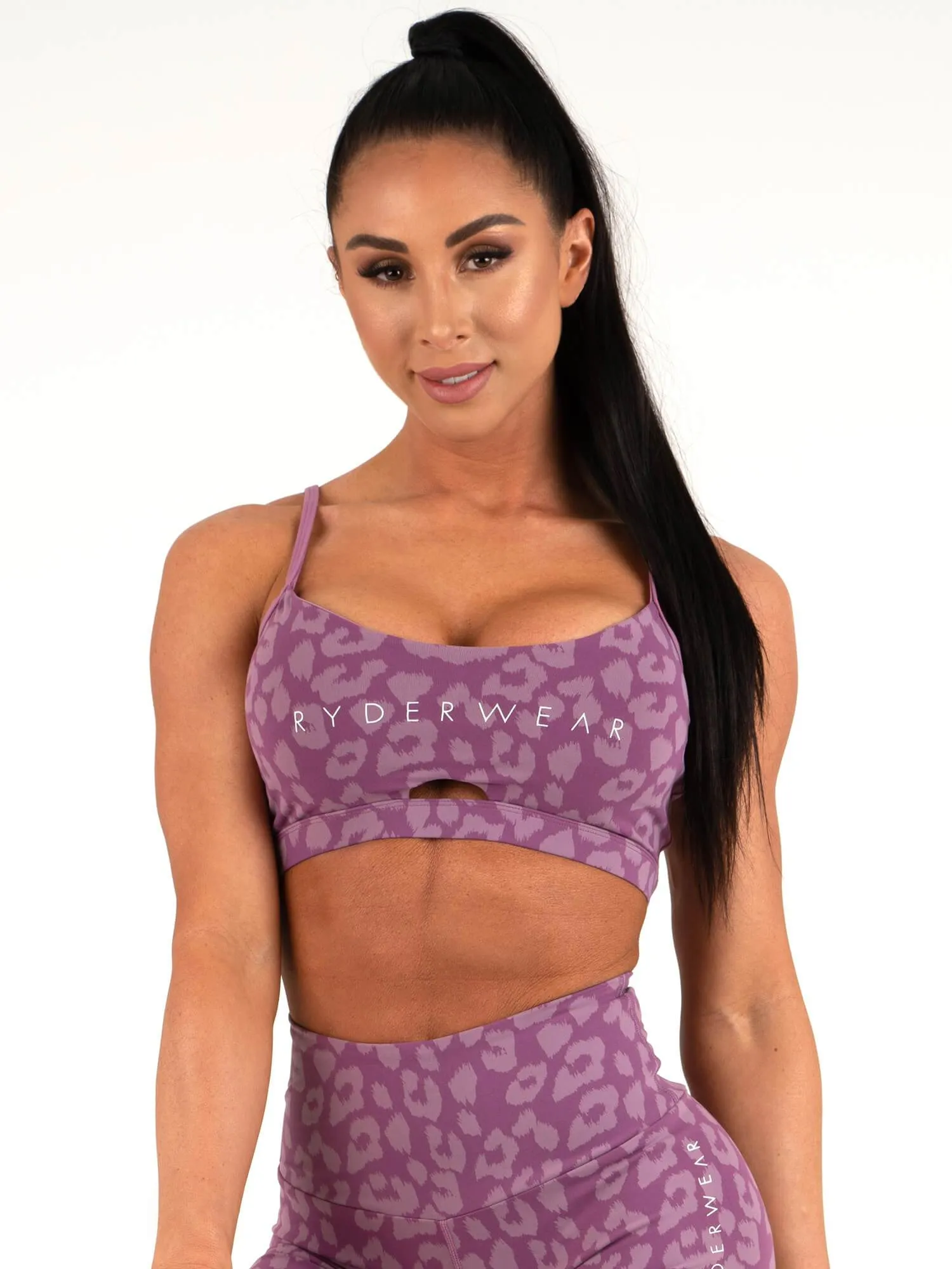 Animal Sports Bra - Leopard Purple Light Breath