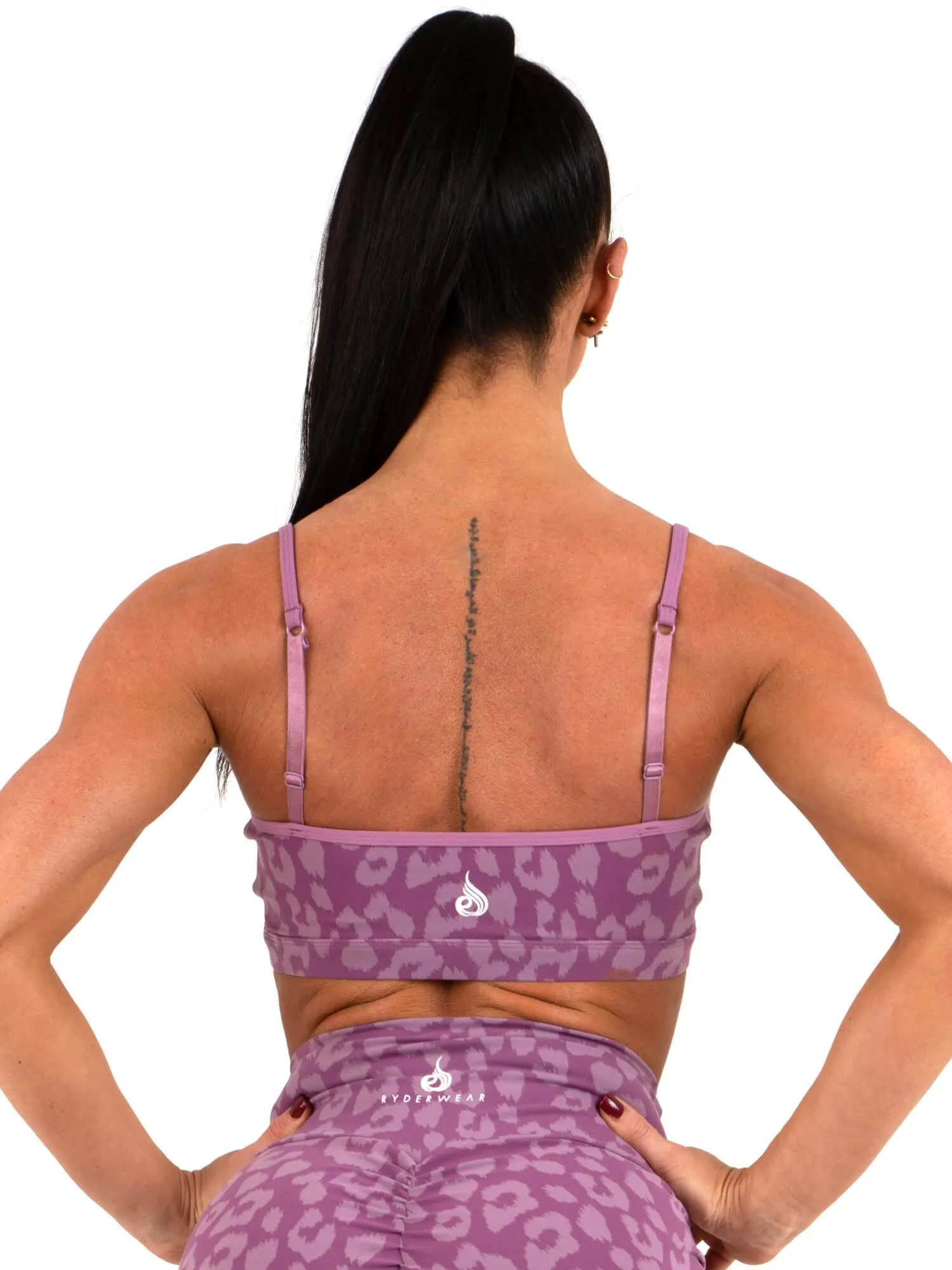 Animal Sports Bra - Leopard Purple Cushion Support