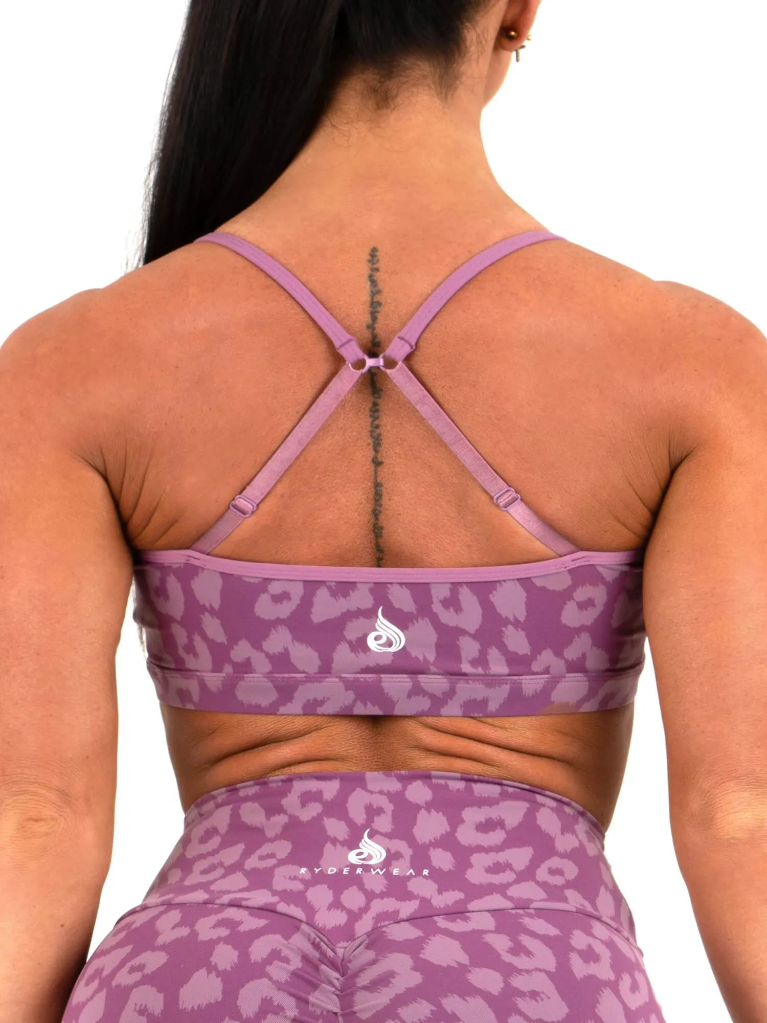 Animal Sports Bra - Leopard Purple Skin Soft