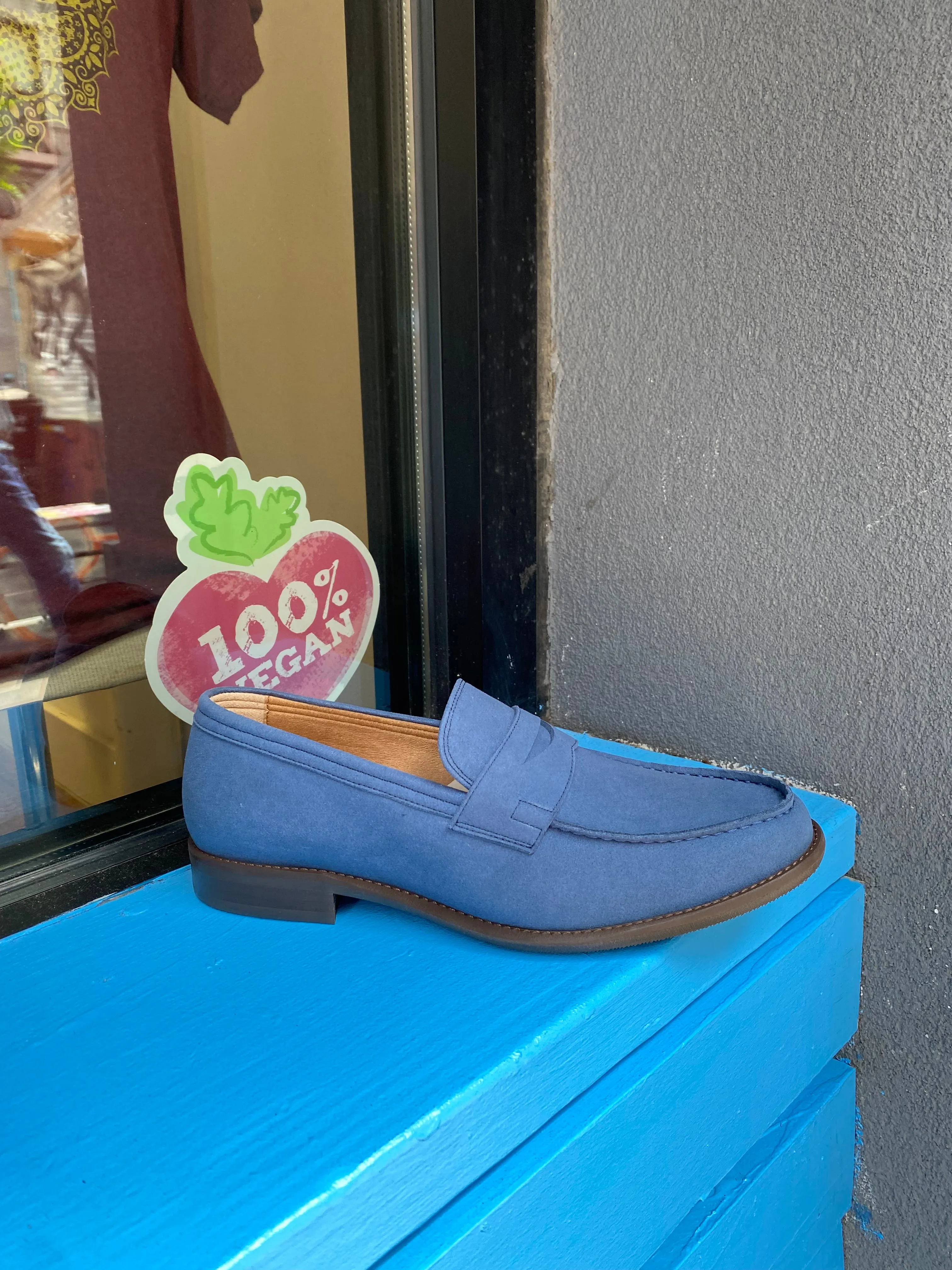 Anthony Loafer in Blue Suede from Novacas neat finish