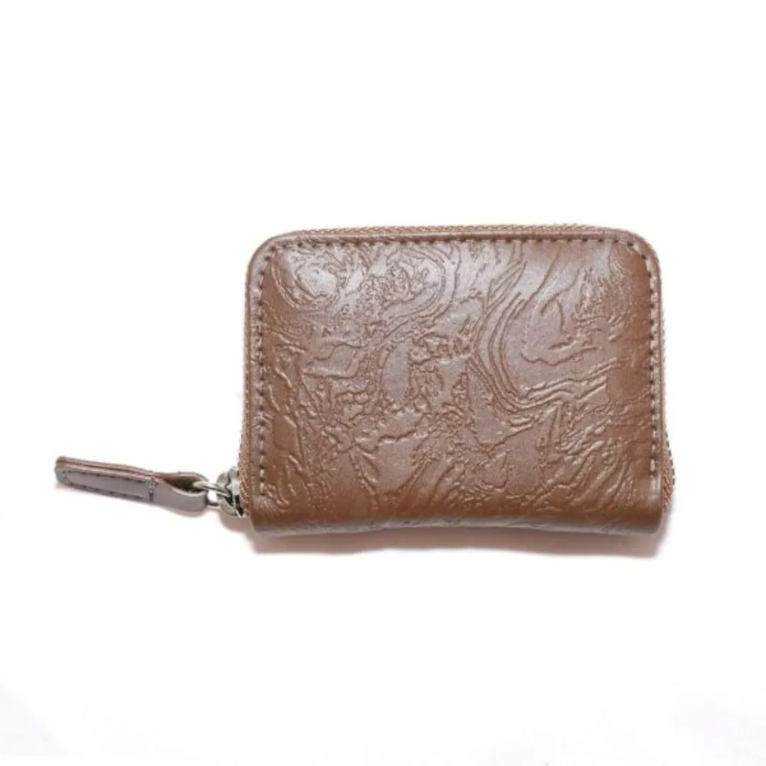 Arlo Embossed Wallet in Chestnut from Green Laces city charm