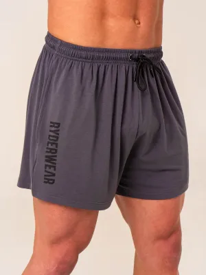 Arnie Shorts - Charcoal body focus