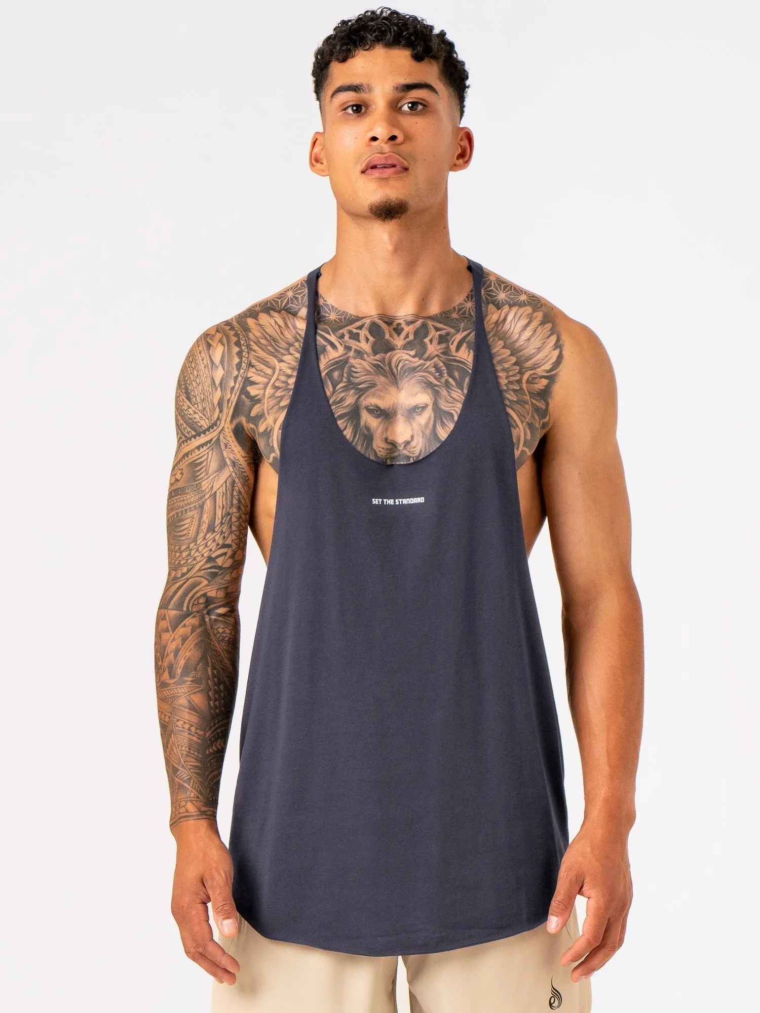 Arnie T-Back - Charcoal fashion match