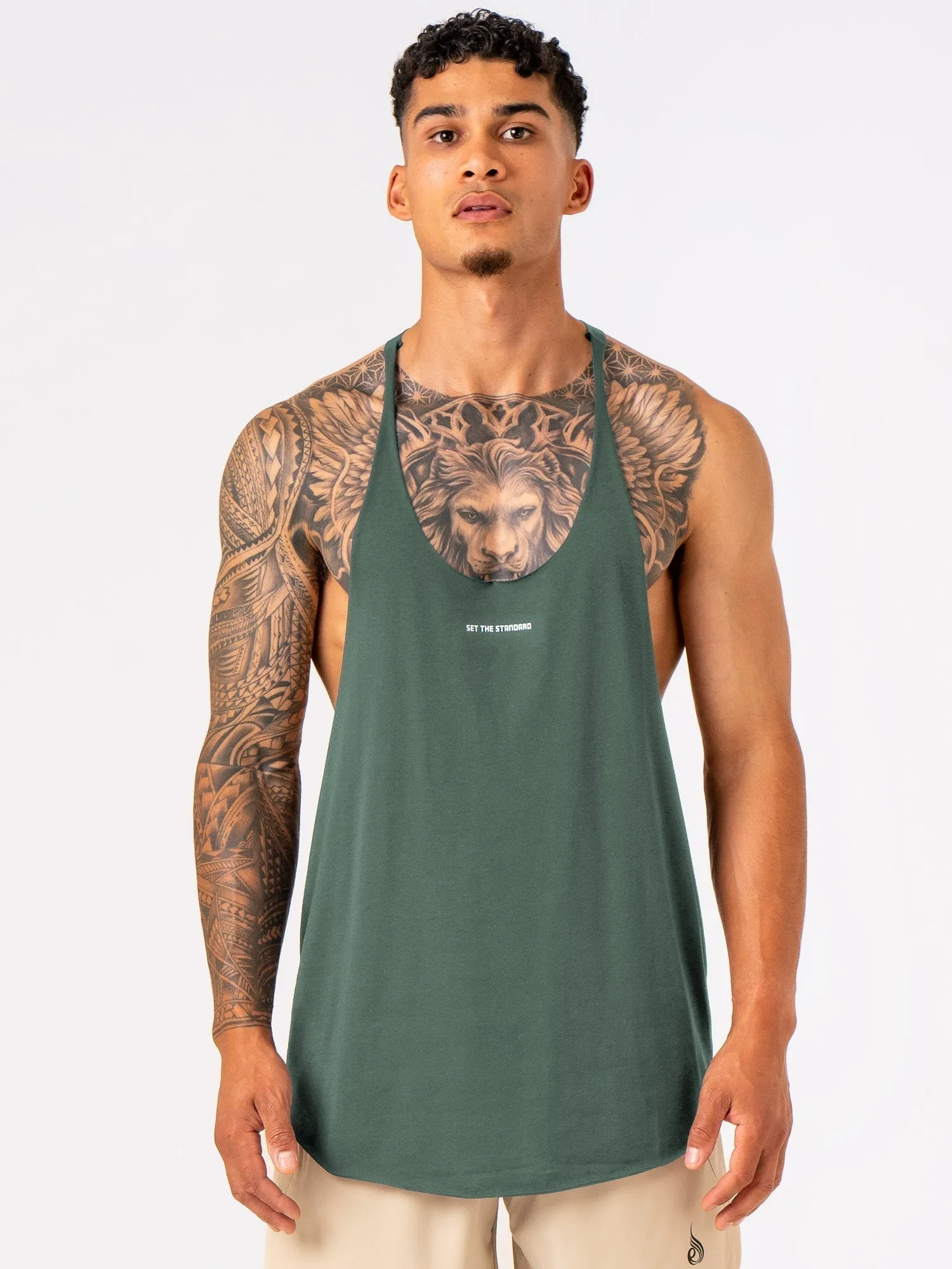 Arnie T-Back - Fern Green breathable fabric
