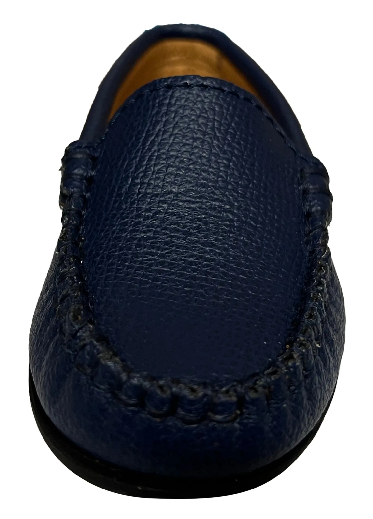 Atlanta Mocassin Boy's and Girl's Loafers, Blue Little Grainy style mode