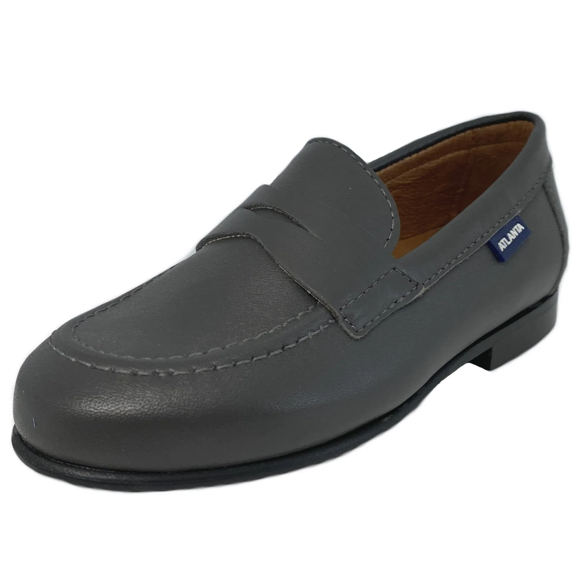 Atlanta Mocassin Girl's and Boy's Penny Loafers, Grigio elite pick
