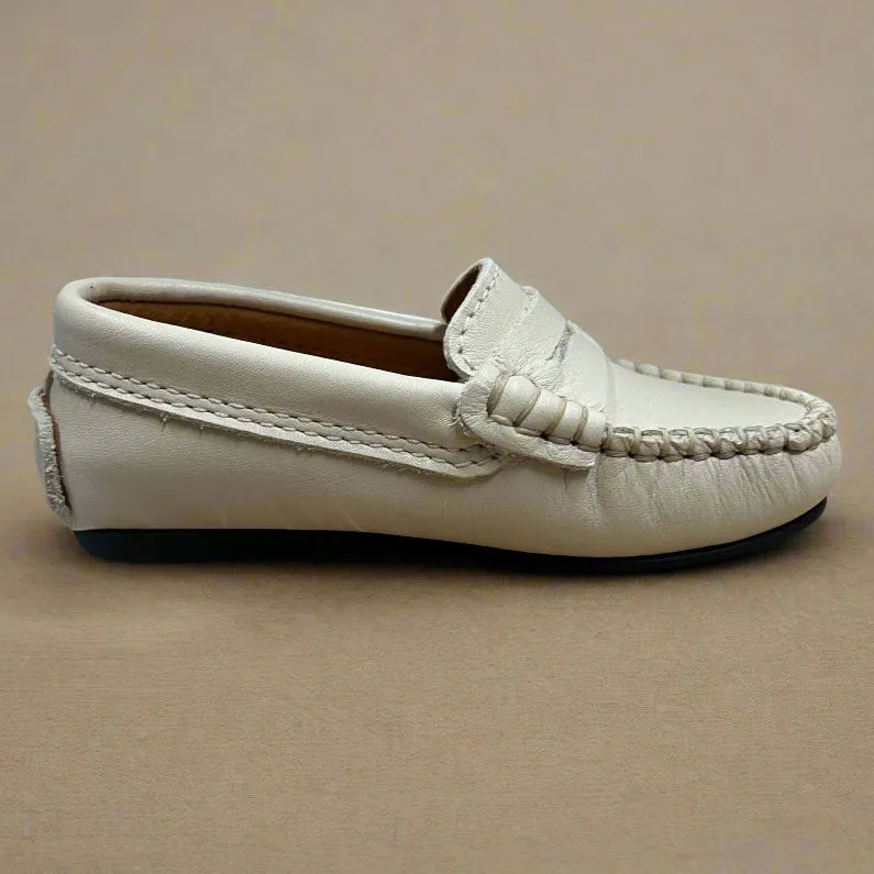 Atlanta Moccasin Boy's and Girl's Originals 032 Penny Loafer - Sand Smooth modern touch