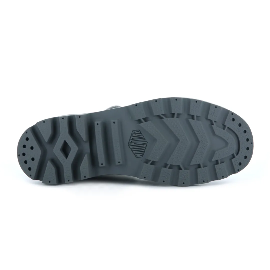 Baggy Canvas Boot in Titanium from Palladium moon look