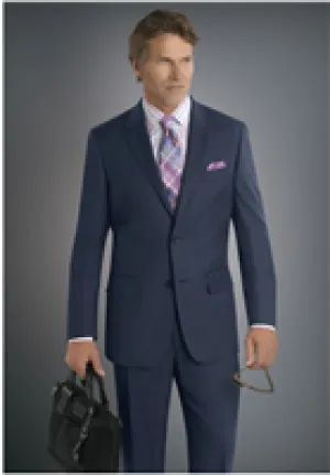 Baroni Sharkskin Blue Suit Modern Fit polished fashion