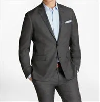 Baroni Sharkskin Charcoal Suit Modern Fit vintage look